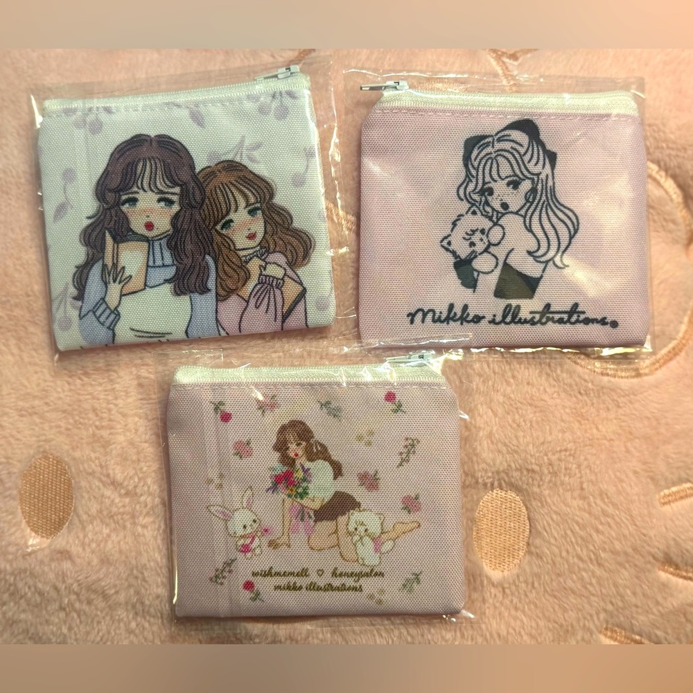 🆕 Cute Mikko Illustrations Pouches